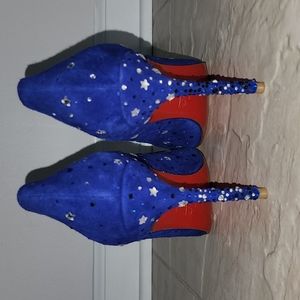Christian Louboutin Suede Rhinestones Pumps Size 39 EURO, 8 US